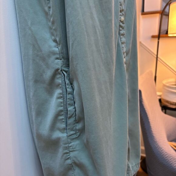 Vineyard Vines Sleeveless Utility Shirt Dress in Olive Green – Size 10 - Picture 4 of 7